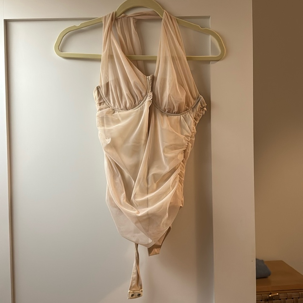 Cream/sheer bodysuit